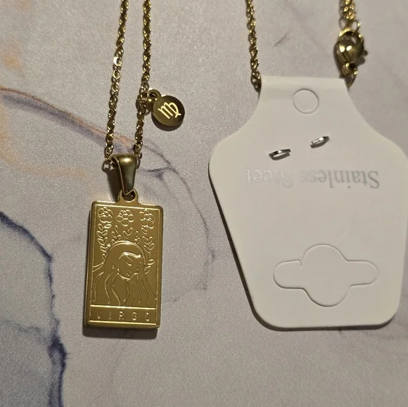 VIRGO Zodiac & Constellation Stainless Steel Pendant Necklace - Picture 5 of 8